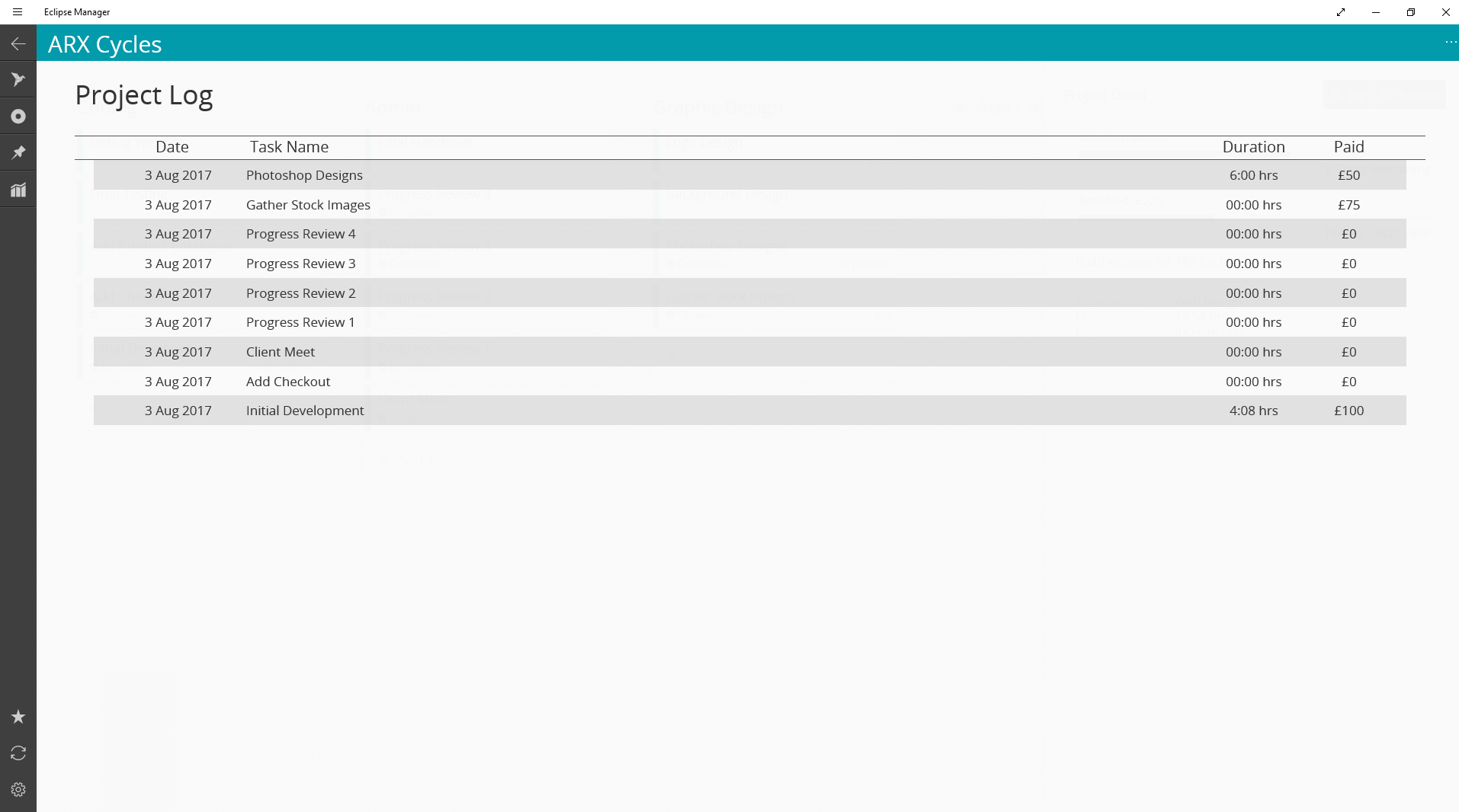 Project Log